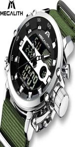 Relogio masculino Megalith Sport Imperprooft Watches Men Luminous Double Affichage Alarme supérieure Brand Luxury Quartz Watch Whole 8051 22931702