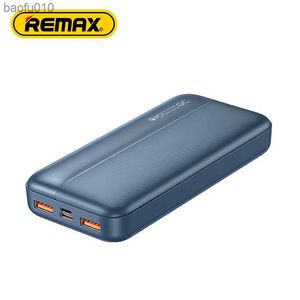 Remax RPP-213 Multi-Protection PD20W QC22.5W Terminal dual FastCharge 22.5W QuickCharge 20000 Mah Power Bank L230712
