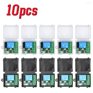 Télécommandes 10pcs 433Mhz commutateur de commande pour l'apprentissage du code émetteur DC 12V 1CH module de récepteur de relais