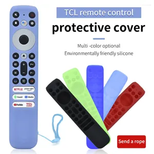 Télécommandes Couvertures respectueuses de la peau pour TCL RC902V FMR1 FMR2 FMR4 FMR5 TV Coque de protection en silicone anti-dérapante avec lanière