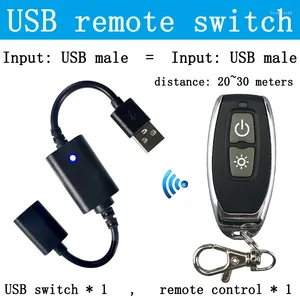 Télécommandes USB Commutateur de commande sans fil 433 MHz RF Lampe Fan Supply Chargeur de batterie Power Bank Adaptateur Contrôleur Plug Lighting