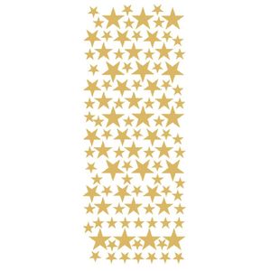 Autocollants muraux amovibles en forme d'étoile à cinq branches pour la décoration murale de la maison (doré mat)