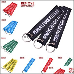 Supprimer avant le vol Lage Tag Keychain Air Pendant Tube Label Nice Canvas Specile Souvenir Keychains Ring Metal Circle Drop Delivery 2021 Je