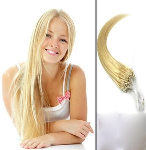 Remy Micro Loop Hair Extensions Cheap Human Hair 613 Light Blonde brésilien Roir les cheveux entiers 1GSTRAND100S 100GPACK8110053