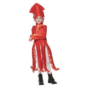 Reneecho Octopus Disfraz Niño Calamar Traje Océano Animal Halloween para niños Purim Party Cosplay Y0913