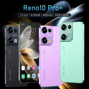 Écran tactile Smartphone Reno10 Pro + Android Écran couleur 4g 3 Go 8 Go RAM64 Go 128 Go 256 Go Rom 7,3 pouces Écran HD Smart Wake Gravity Sensor prend en charge plusieurs langues