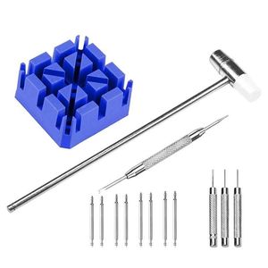 Kits d'outils de réparation, Kit de montre pour dissolvant de goupille de liaison de sangle, support de sangle, levier à ressort manuel, Kit d'outils 14 pièces et retrait 231n