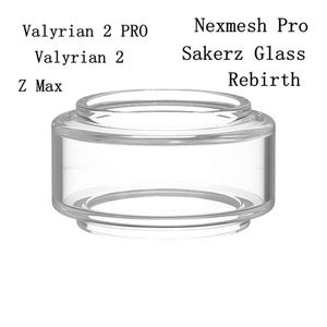 Tube de verre de graisse d'ampoule Pyrex de remplacement pour Zeus Z Max Sakerz Valyrian 2 PRO Rebirth RTA Nexmesh Pro Wotofo Profile Pyro V4 iTank Zeus X Mesh DHL