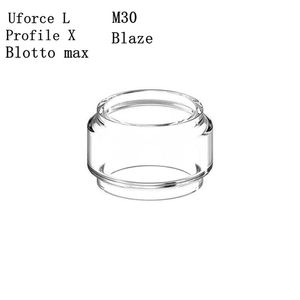 Tubo de vidrio grueso con bombilla Pyrex de repuesto para ThunderHead Blaze Voopoo Uforce L Wotofo Profile X QP Designs Fatality M30 Dovpo Blotto Max RTA Bubble DHL
