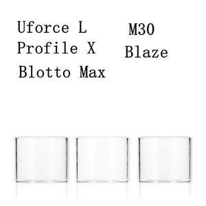 Tubo de vidrio plano normal Pyrex de repuesto para ThunderHead Creations Blaze Voopoo Uforce L Wotofo Profile X QP Designs Fatality M30 Dovpo Blotto Max RTA