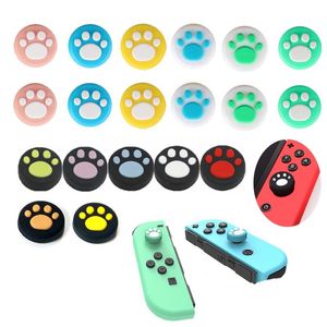 Coque en silicone de remplacement couvre Cat Claw Joystick Caps Controller Grip Thumbstick Buttons Cover Shell pour Nintendo Switch Gamepad Controllers