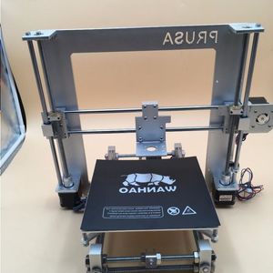 Livraison gratuite Reprap Prusa i3 kit complet mécanique en aluminium argent avec 5 moteurs, lit chauffant Rnotl