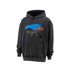 Representhoodie Designer Sweat à capuche de qualité supérieure Sweatshirts de mode pour hommes Beauty Trendy Report Washed Old City Night Scene Lâche Hommes et femmes à capuche