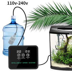 Reptile Supplies Intelligent Automatic Fogger Touch Screen Sprinkler Control Electronic Humidifier Timer Mist Rainforest Spray System Set 230925