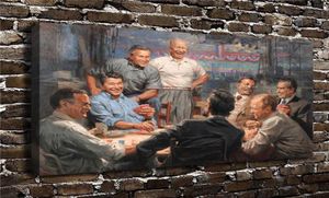 Présidents républicains jouant au poker Andy Thomas Grand Ol Gang1 pièces décor à la maison imprimé HD peinture d'art moderne sur toile Unfram3824937