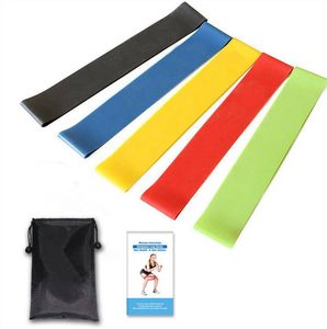 Bande de résistance Fitness 5 niveaux Latex Gym Musculation Boucles en caoutchouc Bandes Équipement de fitness Ceinture de yoga sportive Jouets Bande élastique DYP417