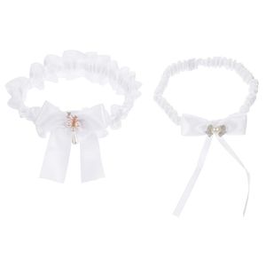 Bandas de resistencia 1 par de ligas nupciales de boda Cinturones de liga de perlas
