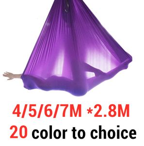 Bandes de résistance Hamac de yoga aérien 20 couleurs Home Fitness Anti-Gravity Pilates Yoga Flying Swing Fabric for Body Building Shaping 4m/5m/6m/7m 230626