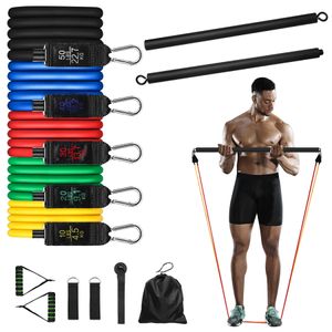 Bandas de resistencia Ejercicio físico Cuerda de tracción Tubo Banda de goma elástica Entrenamiento integral Expansor Pilates Bar Equipo 230617