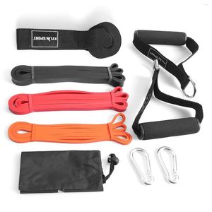 Bandes de résistance Lixada 5 paquets Pull Up Assist Set Boucle Powerlifting Exercice d'entraînement Stretch avec ancre de porte