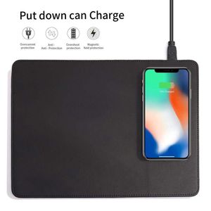 Rests Mobile Phone Qi Chargeur sans fil charge Mat de coussin de souris pour iPhone X / 8 8Plus pour Samsung S8 Plus / S7 S6 Edge Note 8 Note 5