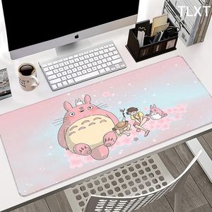 Reste rose Totoro Mouse Pad mignon tapis de souris grande compagnie de souris à la souris xxl Student Desk Mat Keyboard Mats de clavier Table Mausepads