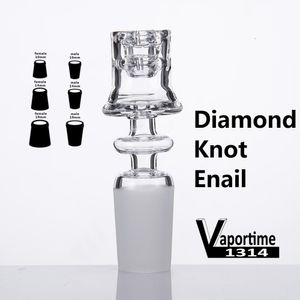 Accessoires pour fumeurs de diamant Noeud Enail Clous électriques à quartz Joint givré Bol de 19,5 mm pour bobine de 20 mm Design élégant Domeless Dab Rig 523