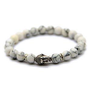 Bracelet bouddha en perles pour hommes, Turquoise, Onyx noir, Agate veines de Dragon rouge, bijoux en pierre Semi-précieuse œil de tigre, vente au détail