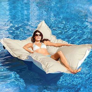 Retangular piscina flotante bolsa de frijol cubierta de puf sin relleno impermeable playa almohada Sac salón sofá cama Chaise Lounge 240118