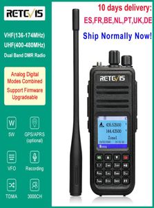 Retevis RT3S DMR Digital Walkie Talkie Ham Radio Stations Amateur VHF UHF Dual Band VFO GPS APRS Dual Time Tiaal Promiscous 5W4359502