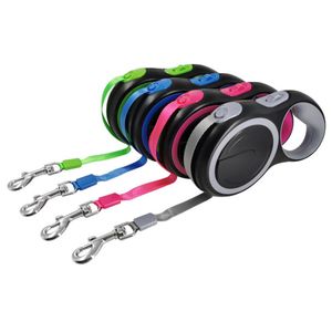 Retráctil Pet Dog Leash Set Correas fuertes para perros grandes Automático Big Dog Corriendo Caminando Cuerda Larga LJ201109