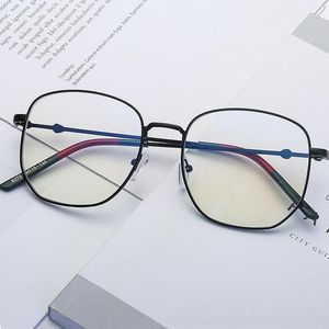 Retro Anti Blue Light Gafas Marco Metal Ronda Óptico Sepectacles Lense Gafas simples Gafas para hombres Mujeres Gafas de sol unisex