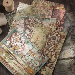 Retro Antique Age of Steam Memo Pad Diy Material Paper Notepad Journal Scrapbooking Wholesale