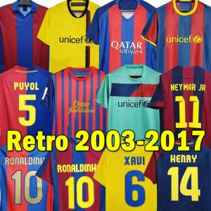 Barcelona Retro soccer jerseys barca 96 97 08 09 10 11 XAVI RONALDINHO RONALDO RIVALDO GUARDIOLA Iniesta finals classic maillot foot 12 13 14 15 16 17 football shirts