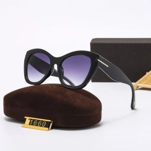 Gafas de sol Tom de diseñador retro para hombres y mujeres - Tonos de moda con lentes de espejo, marcos de PC y caja - 6 colores - tf1660