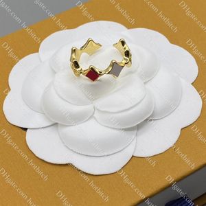 Anillo abierto de oro Retro, anillos de diseñador para mujer, anillo de uñas clásico, joyería de lujo, exquisito regalo de Navidad 298r