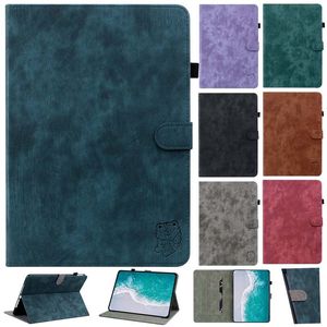 Rétro étuis en cuir pour Ipad Mini 6 5 4 3 2 1 Mode Empreinte Mignon Tigre Portefeuille Flip Mode Couverture ID Carte Fente Antichoc Titulaire Tablet PU Sac Livre Poche