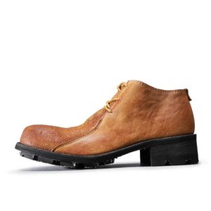 Rétro homme botte de sécurité en cuir véritable hommes luxe baskets mode grande taille hommes chaussures respirant formateurs