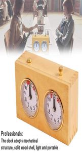 Horloge de jeu d'échecs mécanique rétro, coque en bois rétro, alarme, bruit sans tic-tac, avec lumière Snooze Led1254U1434817