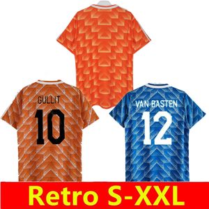 Retro Países Bajos 1988 local visitante Camisetas de fútbol van Basten Gullit Koeman Vintage Holland Shirt Classic Kit