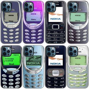 Rétro Old NOntalgie Nokia Coffre téléphone portable pour Apple iPhone 13 12 mini 11 pro Max 7 8 XR x XS max 6 6 6S 7 8 plus 5 5S SE 2020 Couvercle H1120