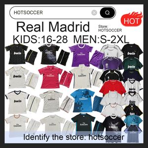 Retro Real Madrid Soccer Jerseys Kids Football Shirts Guti Ramos Seedorf Carlos 03 04 06 07 11 13 14 15 16 17 18 Ronaldo Zidane Raul Finales Kaka 99 Real Madrids HotSoccer