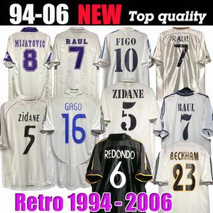 Retro Soccer Jerseys Finals Football Shirt GUTI BENZEMA SEEDORF CARLOS KAKA 94 95 96 97 98 99 01 02 06 ZIDANE Beckham RAUL Vintage 03 04 05 kits FIGO