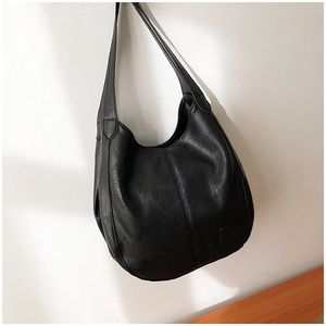 Sac à main rétro en cuir souple coréen, fourre-tout transfrontalier littéraire Simple, sac à bandoulière multi-compartiments décontracté pour dames, sacoches