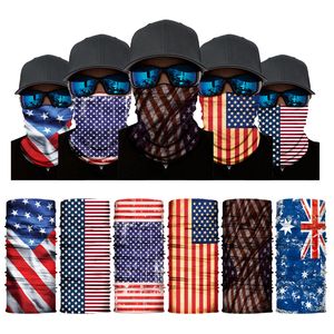 Masque facial réutilisable américain royaume-uni allemagne Canada drapeau impression lavable réglable cyclisme masques de protection 12 style