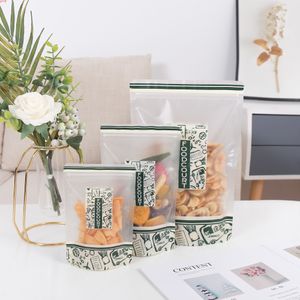 Sacs en plastique réutilisables à l'épreuve des odeurs domestiques Tenez-vous debout Pochettes en mylar blanc givré transparent Multi-tailles Snack Ziplock Organizer Bagsgoods