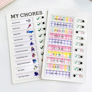 Reusable My Chores Checklist Daily Planner Memo Plastic Board Chore Chart Responsibility Behavior For Kid Self-discipline Card