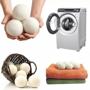 Reusable Natural Organic Laundry Fabric Softener Ball Premium Organic Wool Dryer Balls 6CM DH8888