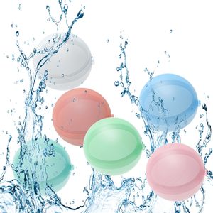 Globos de agua reutilizables, bola recargable de sellado de llenado rápido para niños, bomba de agua al aire libre de verano, juego de bolas para salpicaduras