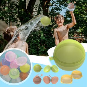 Ballons à bombes d'eau réutilisables Toys rapides remplissage auto-scellant des balles d'eau rechargeables pour les enfants jeu de combat de piscine